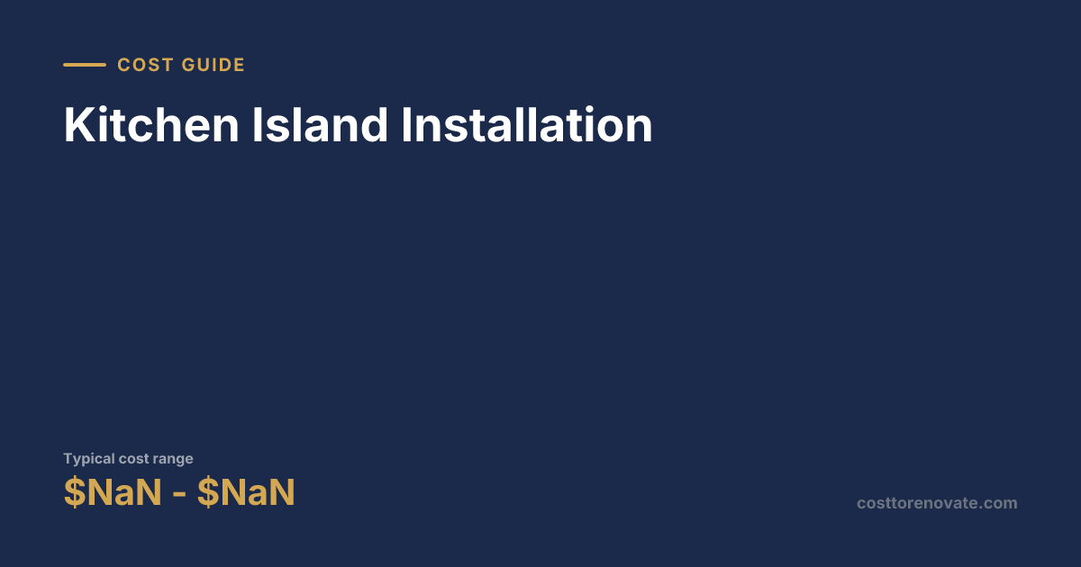 Kitchen Island Installation Cost in 2026